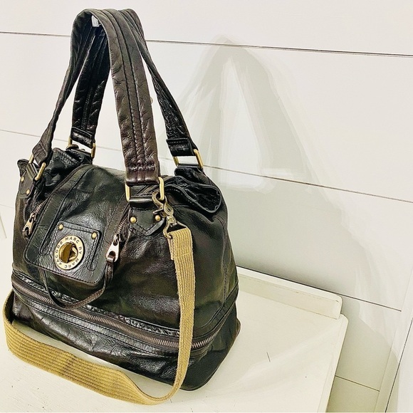 Marc by Marc Jacobs Leather Turn Lock Posh Super K Tote Satchel Handbag Purse - Picture 5 of 17